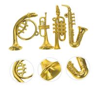 Mikinona 4 Pièces Modèles Miniatures Instruments de Musique Plastique Décorations Maison Accessoires Collection