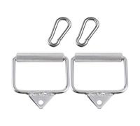 Mikinona 4 pièces Poignée D pour Barre de Tension avec Crochet Accessoire de Fixation Câble Antidérapant pour Station Musculation et Entraînement Force Bras