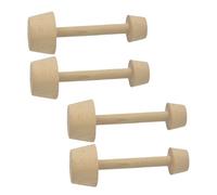 Mikinona 4 Pièces Poussoir à Tartelettes Bois Outil Double Face pour Modeler Pâte Presse Mini Tartelettes et Biscuits Accessoire de Pâtisserie Réutilisable pour Cuisine Créative