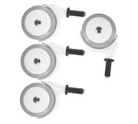 Mikinona 4 Pièces Roues de Remplacement pour Poussette Garçon Fille Roues Solides Silencieuses et Pivotantes avec Fente Insertion Directe Adaptées pour Devant ou Derrière Accessoires pour