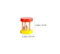 Mikinona 4 Pièces Sensoriel Bois pour Garçon Fille Hochet Éducatif Confortable Design Sûr et Lisse Couleurs Aléatoires Premier Anniversaire et Garçon Fille Couleur
