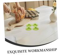 Mikinona 4 Pièces Tapis en silicone antidérapant planche à découper tapis en silicone Pieds pour la cuisine Gel de silice Vert clair