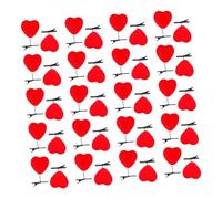 Mikinona 40 Pièces Épingles à Forme de Cœur Rouge de Accessoire de Saint Valentin pour Fêtes et Occasions Spéciales Design Adorable et Parfait pour Attirer Regards