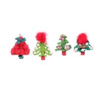 Mikinona 4pièces Barrettes De Noël Accessoires De Fête Créatifs Pour Cheveux Épingles à Cheveux Mignonnes Et Colorées Pour Femmes Parfaites Pour Célébrer Noël