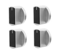 Mikinona 4Pièces Bouton Brûleur Lot pour Cuisinière à Remplacement Facile Durable Compatible avec Divers Modèles de Fours Plaques de Cuisson