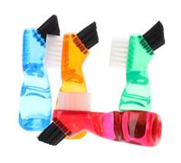 Mikinona 4Pièces Brosse à Dents pour Prothèses Dentaires Outil de Nettoyage à Double Tête Poignées Courtes Ergonomiques Brossage Doux et Sécurisé pour Propreté