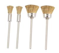 Mikinona 4pièces Brosse De Nettoyage Des Ongles Fil De Cuivre Brosse Métallique Pour Perceuse Nettoyant Pour Forets à Ongles