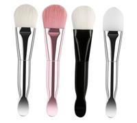 Mikinona 4pièces Brosse Silicone Pour Masque Facial Applicateur Pratique Pour Soins Peau Et Masques De Beauté Avec Styles Différents Rose Doré Noir Silicone