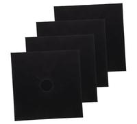 Mikinona 4pièces Protège Cuisinière pour Brûleur De Gaz Protection Anti-Tache Couvercle Réutilisable Facile à Nettoyer Compatible avec Toutes Cuisinières à Gaz