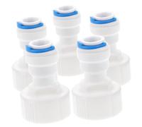 Mikinona 5 pièces Connecteur Rapide Plomberie à Raccord Npt Fileté Droit pour Tuyau Eau Adaptateur Robuste pour Système Filtration et Jardinage