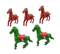 Mikinona 5 pièces Jouets à Remonter Chevaux Plastique Jouets Sauteurs Rétro pour Garçon Fille sans Pile Faciles à Utiliser Développement des Habiletés Motrices et Couleur Couleur Aléatoire