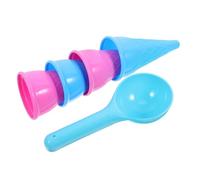 Mikinona 5 Pièces Jouets Plage Garçon Fille Set Cuillères Sablier Cônes Glace Couleurs Aléatoires Jouets Extérieur Créatifs Couleur Aléatoire