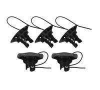 Mikinona 5 Pièces Lot de 5 Bouchons de Valve d'air pour Kayak Noir Cordelette, Adaptateur de Vanne Étanche Compatible Bateaux Gonflables et Canoës, Pièces de Rechange pour Sport Nautique