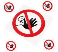 Mikinona 5 pièces Lot de Autocollants Interdiction Entrée Autocollants Avertissement Adhésifs Sécurité Production Signalisation Précaution Industrielle Sticker Adhésif Prévention Intrusion