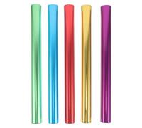 Mikinona 5 Pièces Sticks for Relay Races Lightweight Aluminum Alloy Antiskid Relay Baton Set with Ergonomic Grip for School Competition and Outdoor Track Sprint