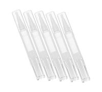 Mikinona 5 pièces Stylo à Huile Cuticules Rechargeable avec Pinceau Transparent Applicateur Multifonction Twist pour Soins des Ongles et Cosmétiques Flacon Vide pour Lèvres Liquide et
