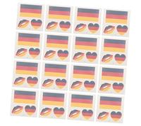 Mikinona 50 Feuilles temporaires imperméables autocollant de pays tatouage temporaire drapeau national autocollant visage temporaires étanches etiquette autocollante