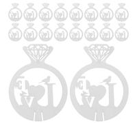 Mikinona 50 Pièces Étiquettes Papier pour Verres à Vin de Mariage Marqueurs Cocktail Résistants pour Flûtes et Verres à Pied Accessoires Pratiques Lors de Réceptions