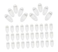 Mikinona 50pièces Kit de Pinces à Cheveux Transparentes Plastique Bases Vierges pour Création DIY Accessoires de Coiffure Simples pour Cheveux Fins et Épais