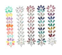 Mikinona 5feuilles Stickers De Bijoux Capillaires Avec Strass Brillants Pour Halloween Festivals Et Raves
