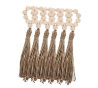 Mikinona 6 pièces Anneaux de Serviette avec Perles Rustiques Porte Serviettes Décoratifs pour Mariages Anniversaires et Réceptions