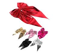Mikinona 6 Pièces Bow Hair Clips For Women And Large Bowknot With Long Ribbon Tails Metal Spring Clips In Colors Elegant Soft Fabric Hair Accessories