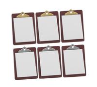 Mikinona 6 Pièces Écritoires Blancs Miniatures Réalistes pour Maison de Poupée Accessoires de Bureau Décoratifs Planches à Pince Simulées Légères pour Garçon Fille Jouets DIY