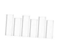 Mikinona 6 Pièces Finger Slide For Electric Acoustic Guitar Glass Slide Rings Transparent For Blues Jazz Country Music Performance