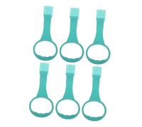 Mikinona 6 Pièces Lot de 6 Anneaux D’Exercice pour Bébé, Anneaux D’Apprentissage en Plastique Léger, Couleur Vert Clair, Poignées Suspendues pour Parc Bébé, Aide à la Mise Debout et