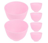 Mikinona 6 Pièces Lot de Bols Silicone pour Masque Facial Bols Empilables Résistants pour Mélange DIY Soins Visage Large Ouverture pour Application Facile et Usage Multifonctionnel
