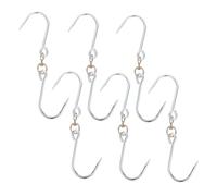 Mikinona 6 pièces Lot de Crochets à Viande Robustes pour Suspendre et Sécher Viandes Crochets Simples Forgés Supportant Bouchers et Amateurs de Barbecue