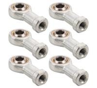 Mikinona 6 Pièces Palier Fileté Interne M8x1.25 en Acier Chromé Argenté pour Applications Industrielles Lubrification et Résistance Élevée la Température