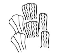 Mikinona 6 pièces Peigne à Cheveux Métallique Vintage Accessoires U Forme pour Chignon Élégant Pinces à Cheveux à Dents pour Mariages et Événements