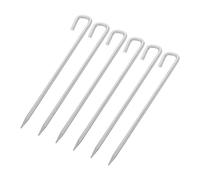 Mikinona 6 Pièces Piquets de Tente Camping Acier Inoxydable Clous Légers et Robustes pour Fixation Sol Compatibles Sable Sol Dur Fixation Résistante pour Randonnée et Abris Extérieurs