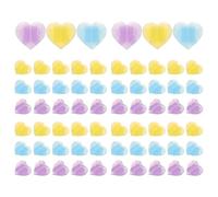 Mikinona 60 Pièces Perles Décoratives et Colorées en Plastique pour Rayons de Vélo de Cœur, Légères Accessoires Vélo pour Sécurité et Style Routes de Campagne