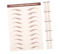 Mikinona 6feuilles Sourcils Autocollant Temporaires Repositionnables pour Maquillage Imperméables et Adaptés aux Formes de Sourcils