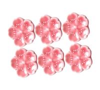 Mikinona 6pièces Porte- Céramique Support Pratique Forme De Fleur De Cerisier pour Table à Manger Décoration Élégante Et Fonctionnelle pour Cuisine Et Restaurant