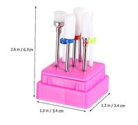 Mikinona 7 Pièces Accessoires de tête de broyage clou forets à ongles morceaux d'ongles dispositif pour les ongles et les doigts forets de manucure perceuse à ongles