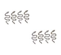 Mikinona 8 Pièces Alliage Serpent Perceuse À Ongles Breloques Pour Ongles En Acrylique Nail Art Orner Croix Charme D'Ongle Strass Breloques Pour Ongles Manucure Ornement Autocollants Pour