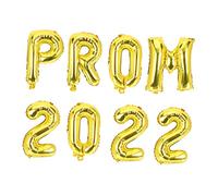 Mikinona 8 Pièces Ballons de Fête Aluminium pour Décoration de Graduation Ornements pour de Fête et Mise Place Dambiance Kit Complet Doré Prom