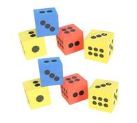 Mikinona 8 Pièces Dés Mousse Colorés pour Jeux et Éducation Mathématique Éducatif Sécurisé pour Garçon Fille Adapté Intérieur Extérieur Apprentissage Chiffres et Couleur