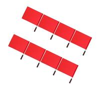 Mikinona 8 pièces Drapeaux Acier Inoxydable pour Arbitres Signalisation Manuelle pour Match de Football Volleyball et Athlétisme Indicateur de Direction et Sécurité Ferroviaire