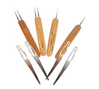Mikinona 8 Pièces Kit de Outils de Tricotage pour Dreadlocks Aiguilles à Crochet Crochets Simples et Doubles Accessoires pour Dreadlocks