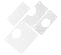 Mikinona 8 pièces Kit de Réparation Charnières Meuble Acier Inoxydable Plaques Renfort Charnière pour Portes Armoire et Placard Supports Robustes Anticorrosion pour Réparation