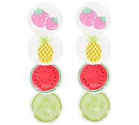 Mikinona 8 pièces Masques Oculaires Gel PVC Réutilisables Styles Froids et Chauds Pour Yeux Gonflés Soulagement Portable