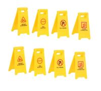 Mikinona 8 Pièces Panneaux de Signalisation Miniatures pour Garçon Fille Modèles de Barricade de Éducatifs Jouets Ludiques pour la Sécurité Routière
