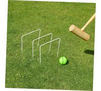 Mikinona 8 pièces Set de Guichets Croquet Métal avec Piquets de Sol Accessoires Polyvalents pour Jeux Extérieurs Jardin Montage Rapide sans Outil Portabilité Facile pour Croquet Gateball