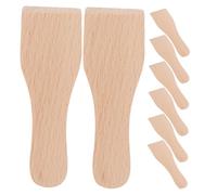 Mikinona 8 Pièces Set de Spatules Réutilisables pour Cuisine Pâtisserie Barbecue Spatules à Beurre Grattoirs à Crème et Pizza Ustensiles Robustes pour Cuisson et Service