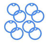 Mikinona 8 Pièces Silencieux Rond Bleu pour Médaille de Chien en Silicone | Résistant à L’usure, Flexible et Extensible, Compatible Plaques Standard, Lot Unique
