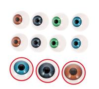 Mikinona 8 Pièces Yeux Creux pour Poupées DIY Accessoires Halloween Décorations Effrayantes pour Fête Couleurs Aléatoires Couleur Aléatoire